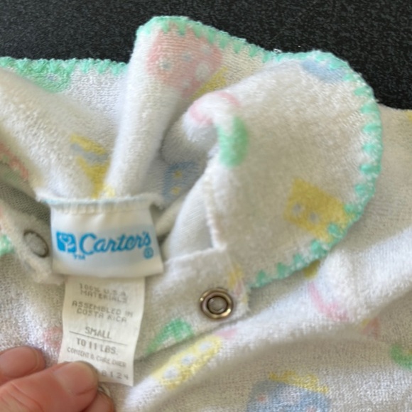 Carter's Cozy Footie One Piece in Soft White vintage 80’s - Picture 2 of 2